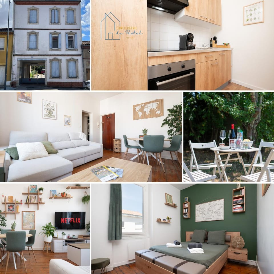 Garden, Coffee/tea facilities, Kitchen or kitchenette, Living room, Seating area, Dining area, Bedroom, furniture, internet, towels
