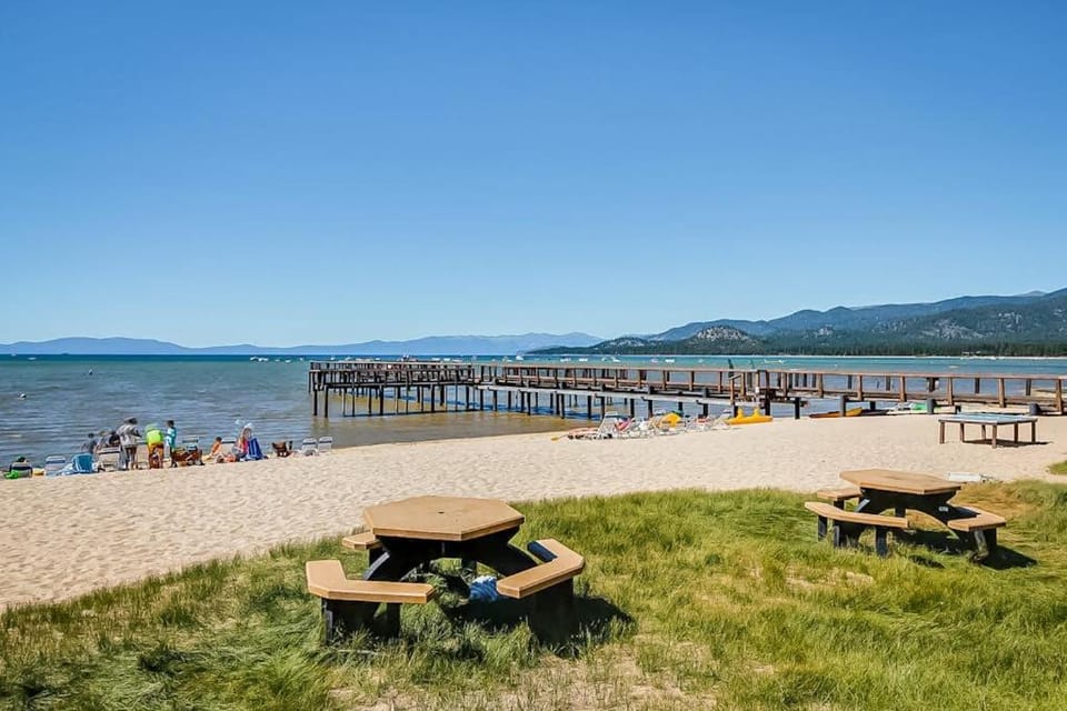 Spacious partial lake-view condo with beach access pool & hot tub House in South Lake Tahoe