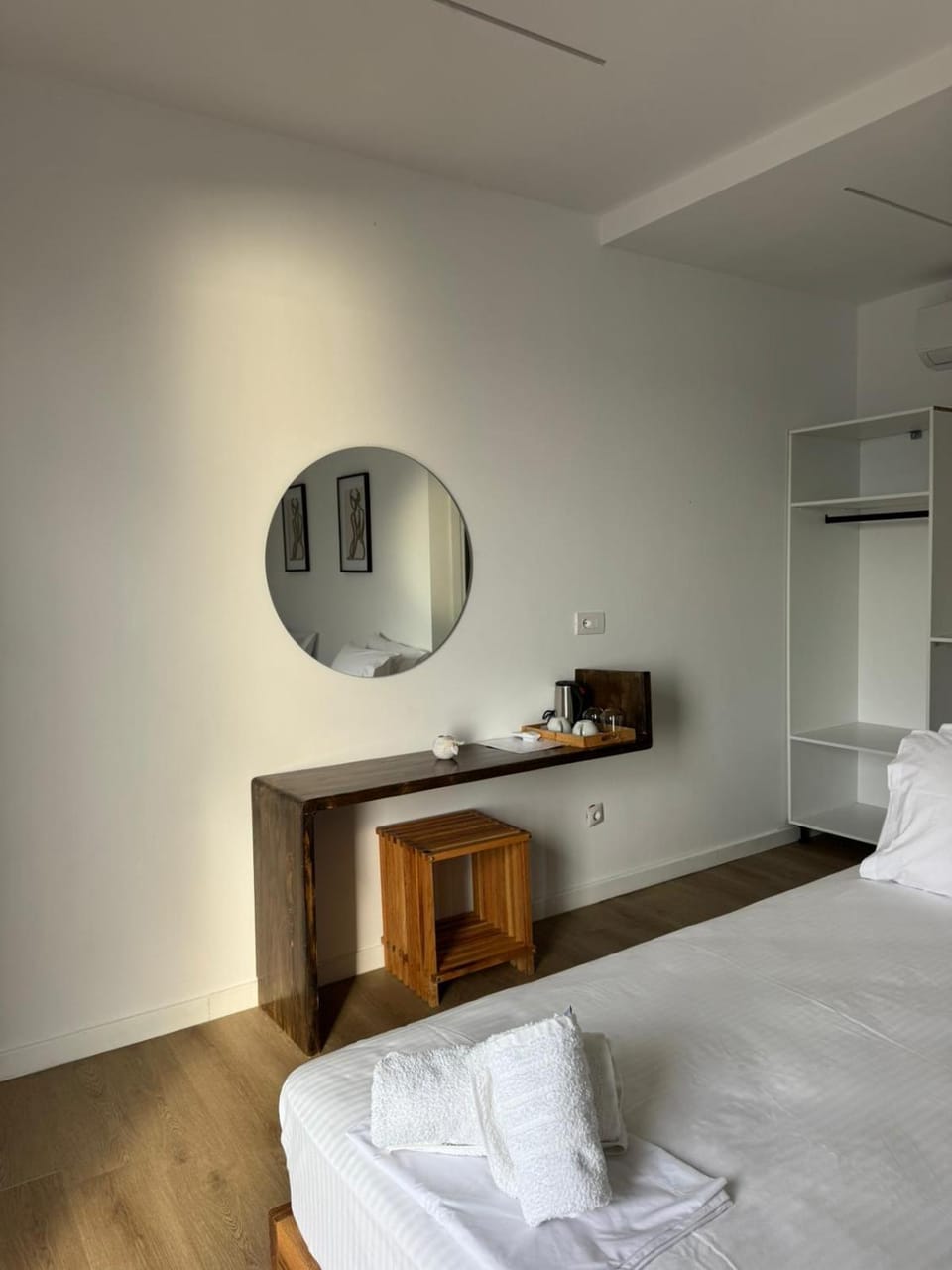 Bed, Photo of the whole room, Bedroom, towels, wardrobe