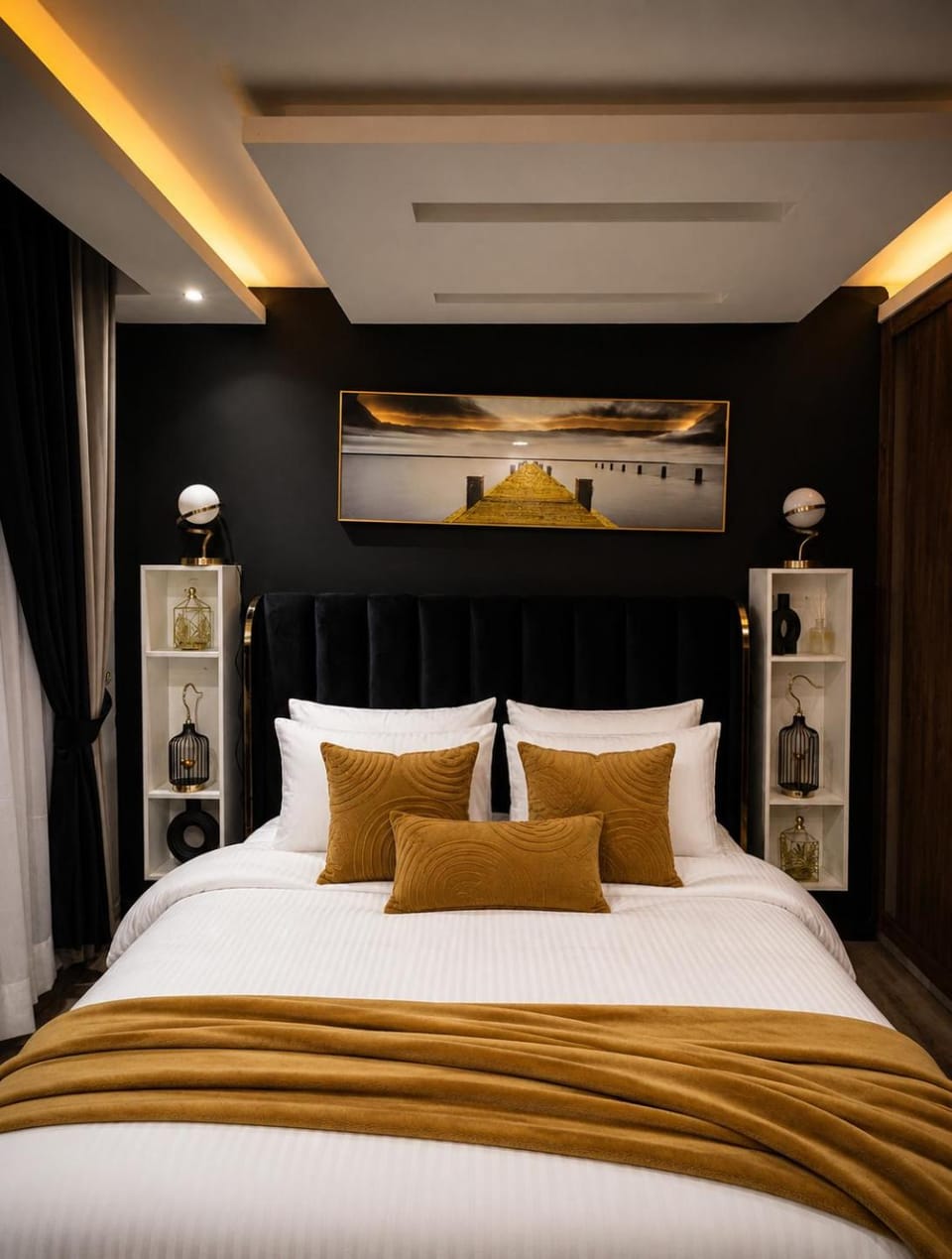 Bed, Photo of the whole room, Bedroom, wardrobe