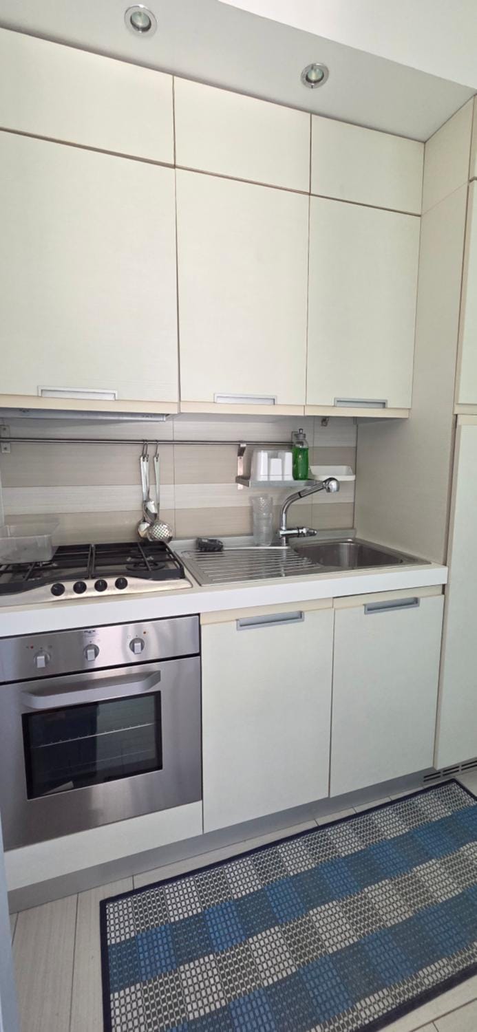 Kitchen or kitchenette, dishwasher, stove