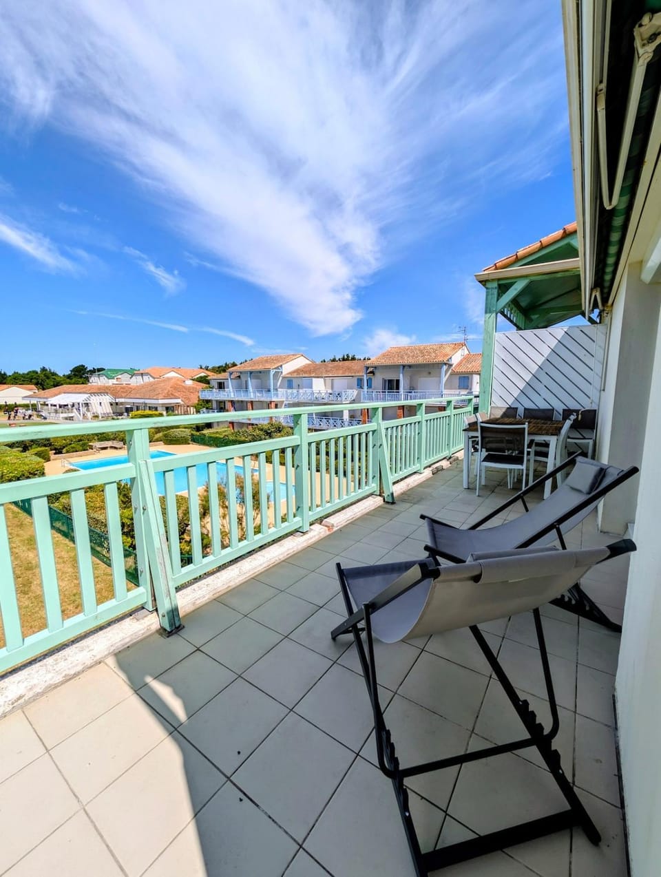 Patio, Balcony/Terrace, Pool view