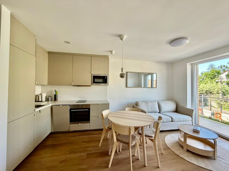 Living room, kitchen