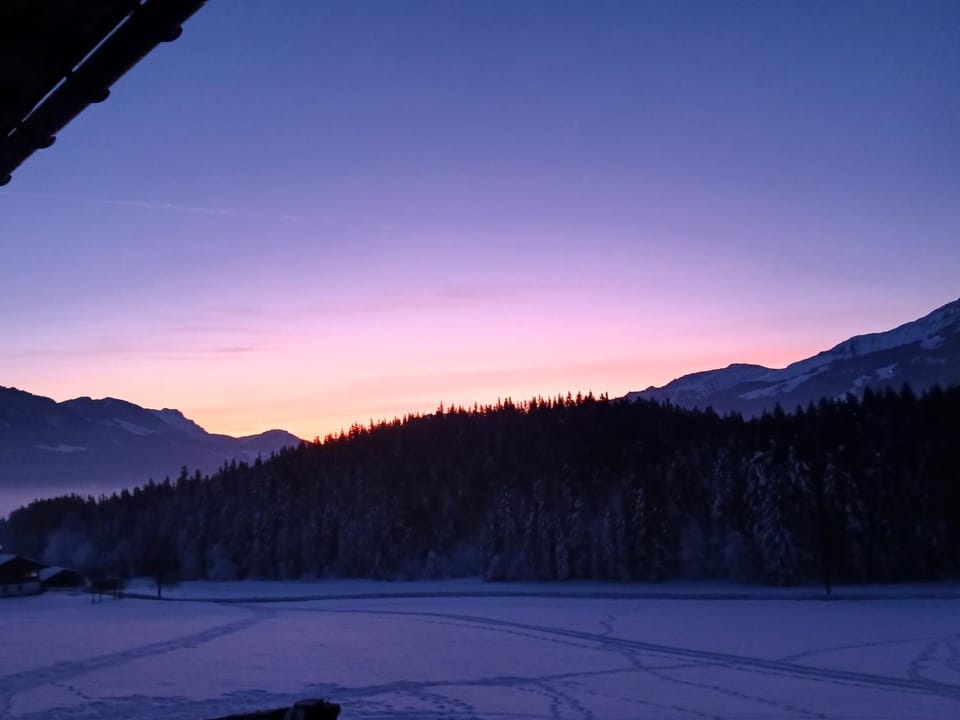 Natural landscape, Mountain view, Sunset