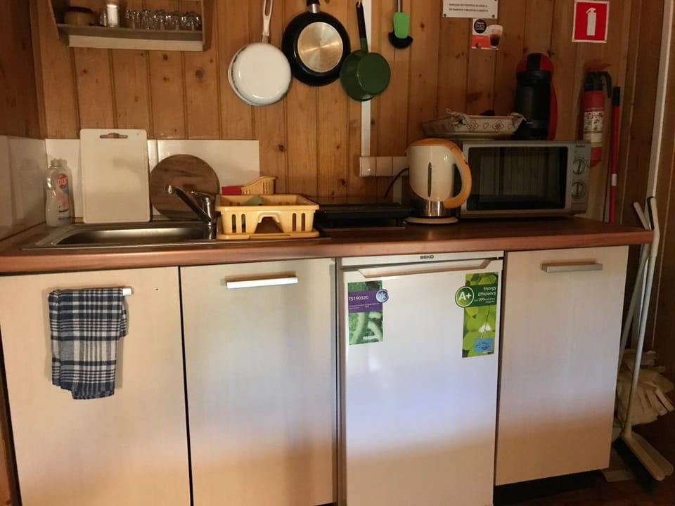 Kitchen or kitchenette, minibar, stove