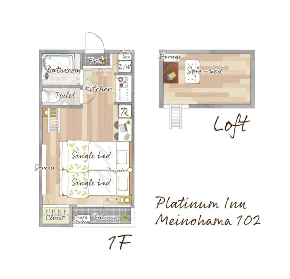 プラチナinn姪浜102 Apartment in Fukuoka