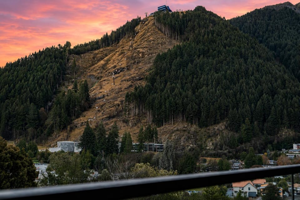Nearby landmark, Natural landscape, Mountain view, Sunset