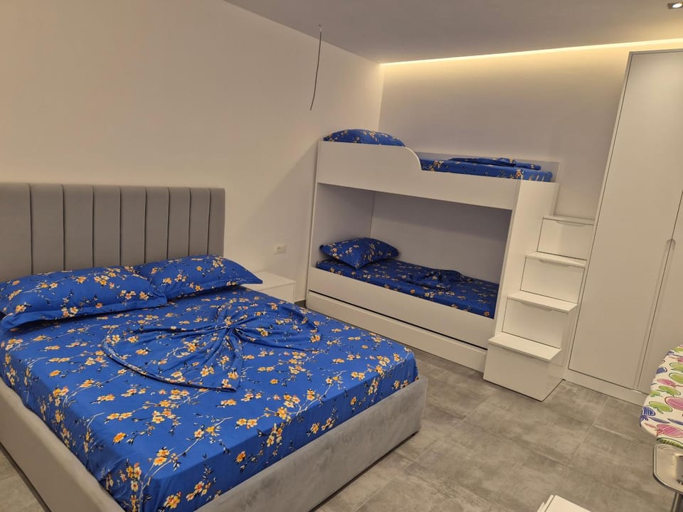 Bed, Photo of the whole room, Bedroom, bunk bed, wardrobe
