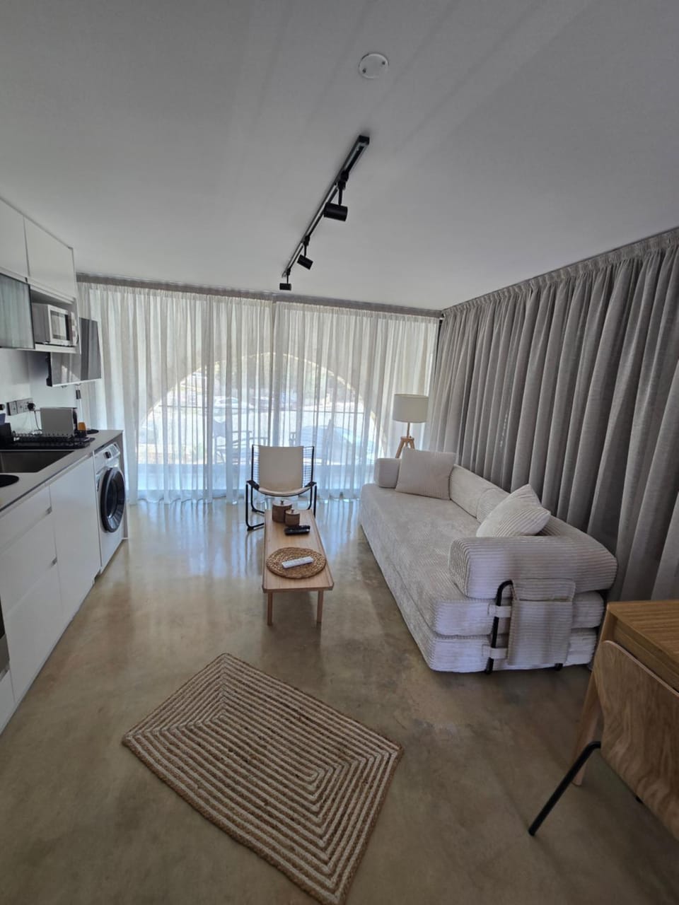 Kitchen or kitchenette, Living room, Photo of the whole room, Seating area