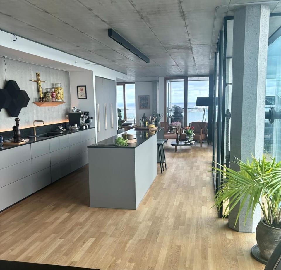 Stay in the clock in Kampanile Apartment in Aarhus