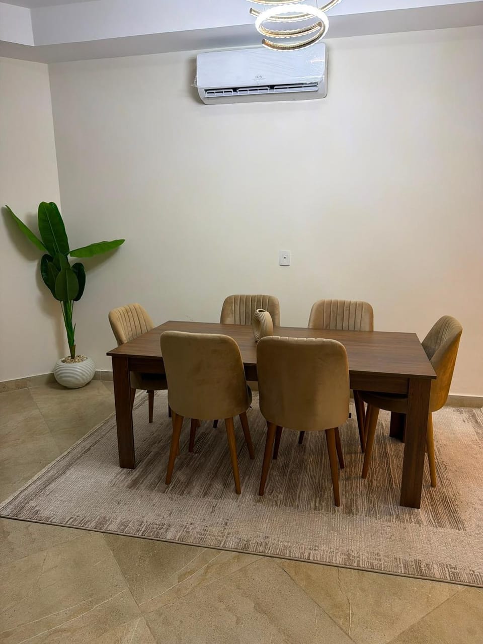 Dining area, air conditioner