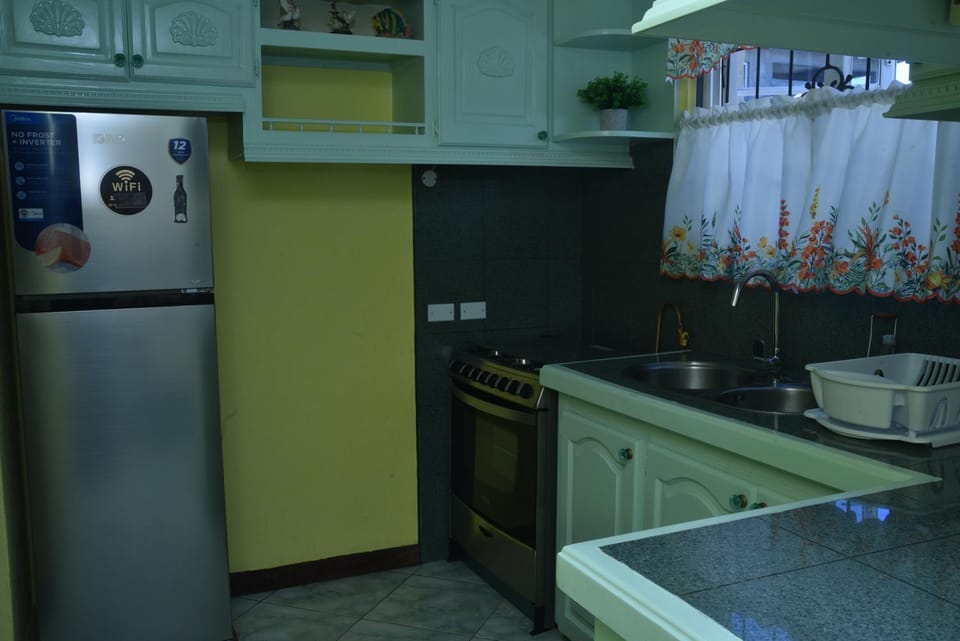 Kitchen or kitchenette, oven, stove