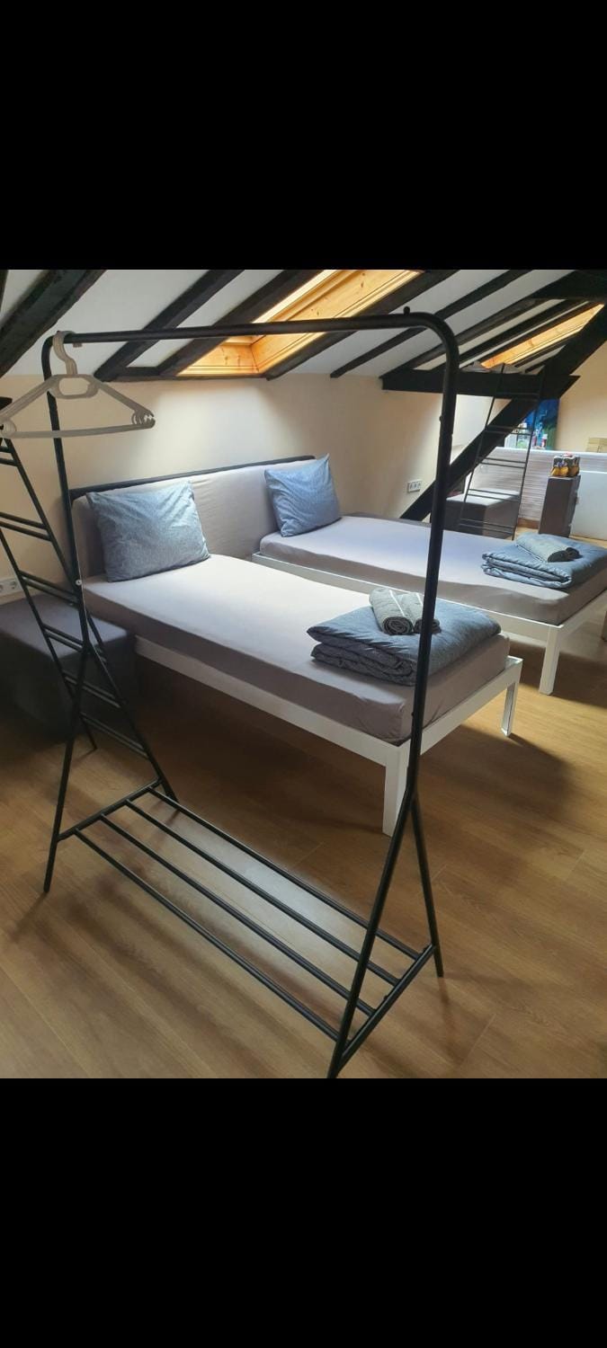 Bed, Bedroom, bunk bed, wardrobe