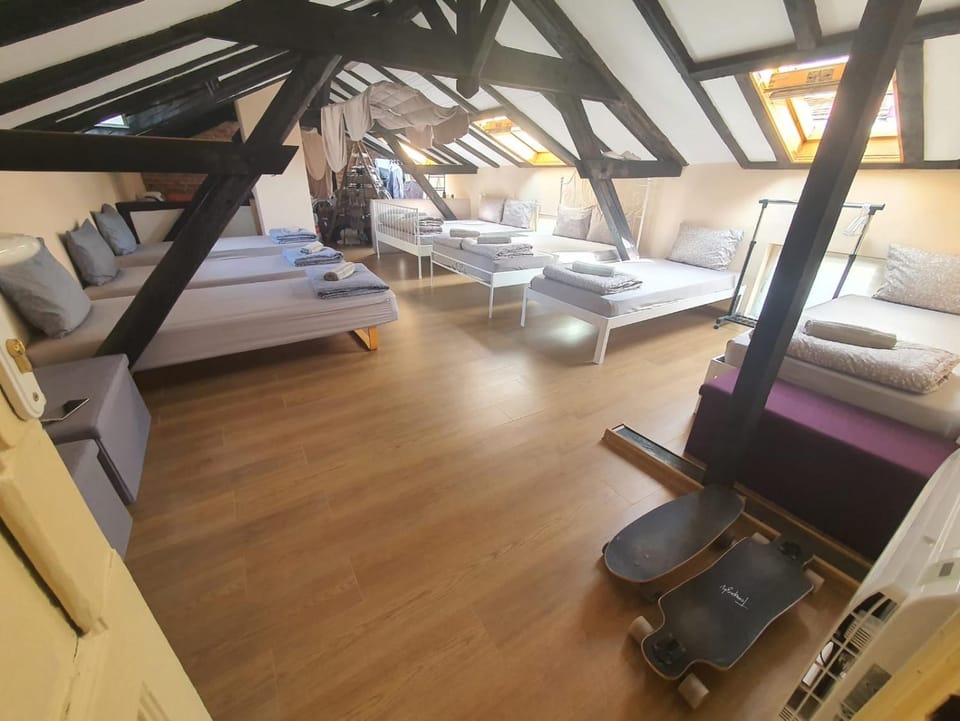 Bed, Living room, Seating area, Bedroom