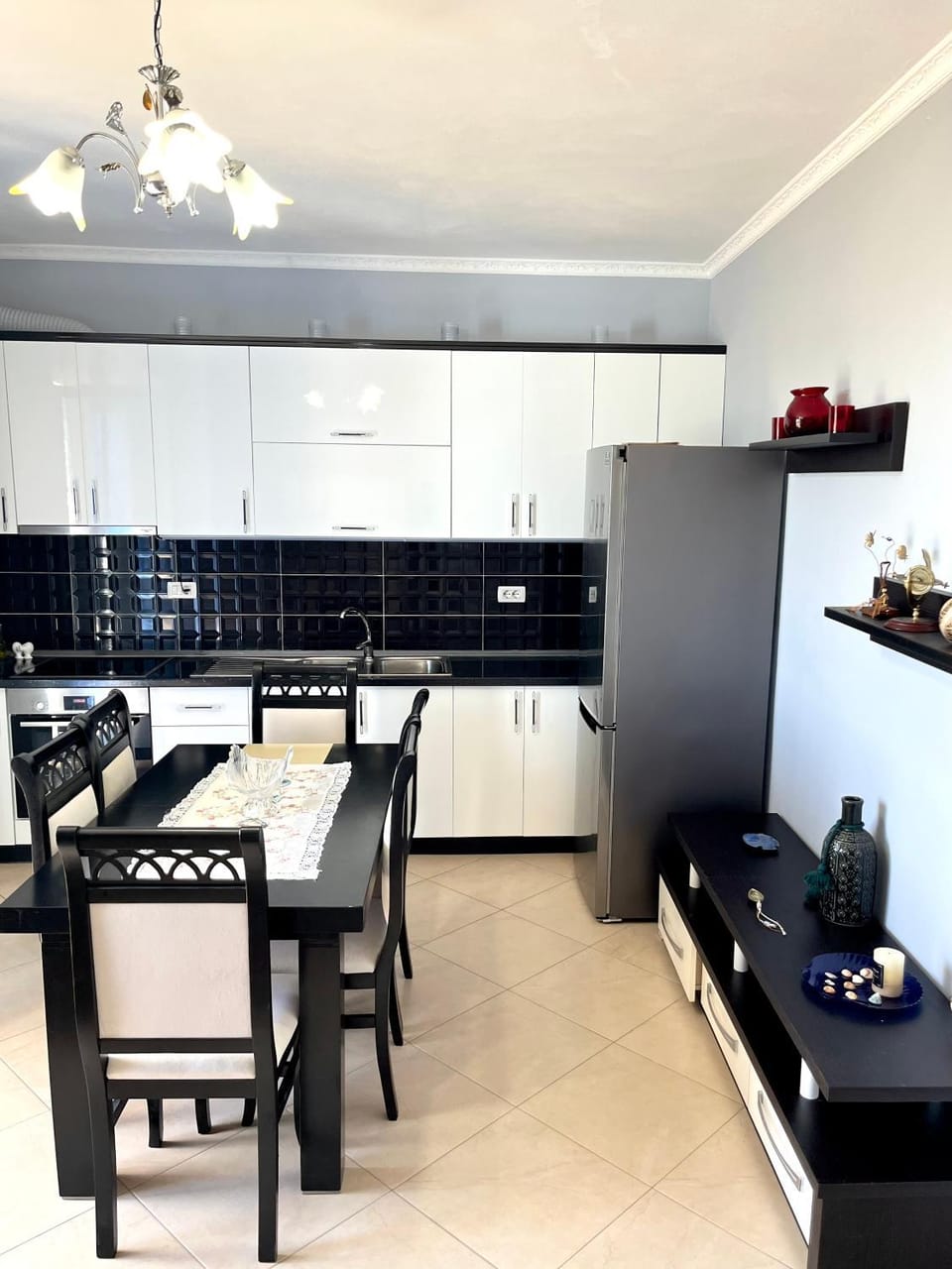 Living room, kitchen