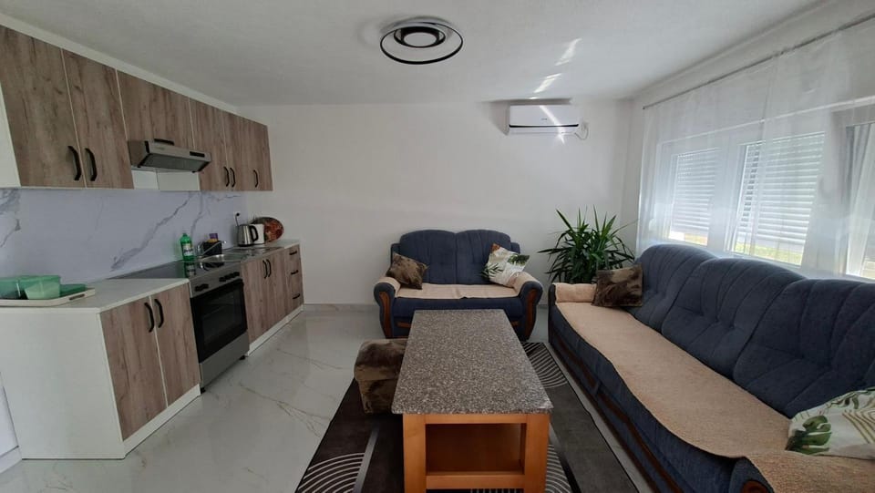 Living room, kitchen