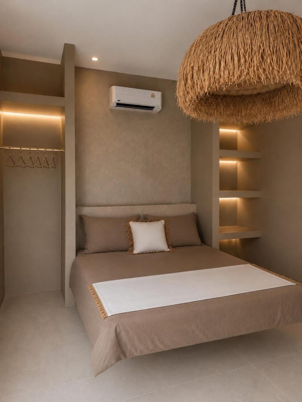 Photo of the whole room, Bedroom, air conditioner
