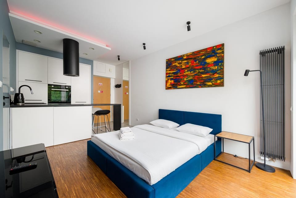 Bed, Kitchen or kitchenette, Photo of the whole room, Bedroom, oven, stove