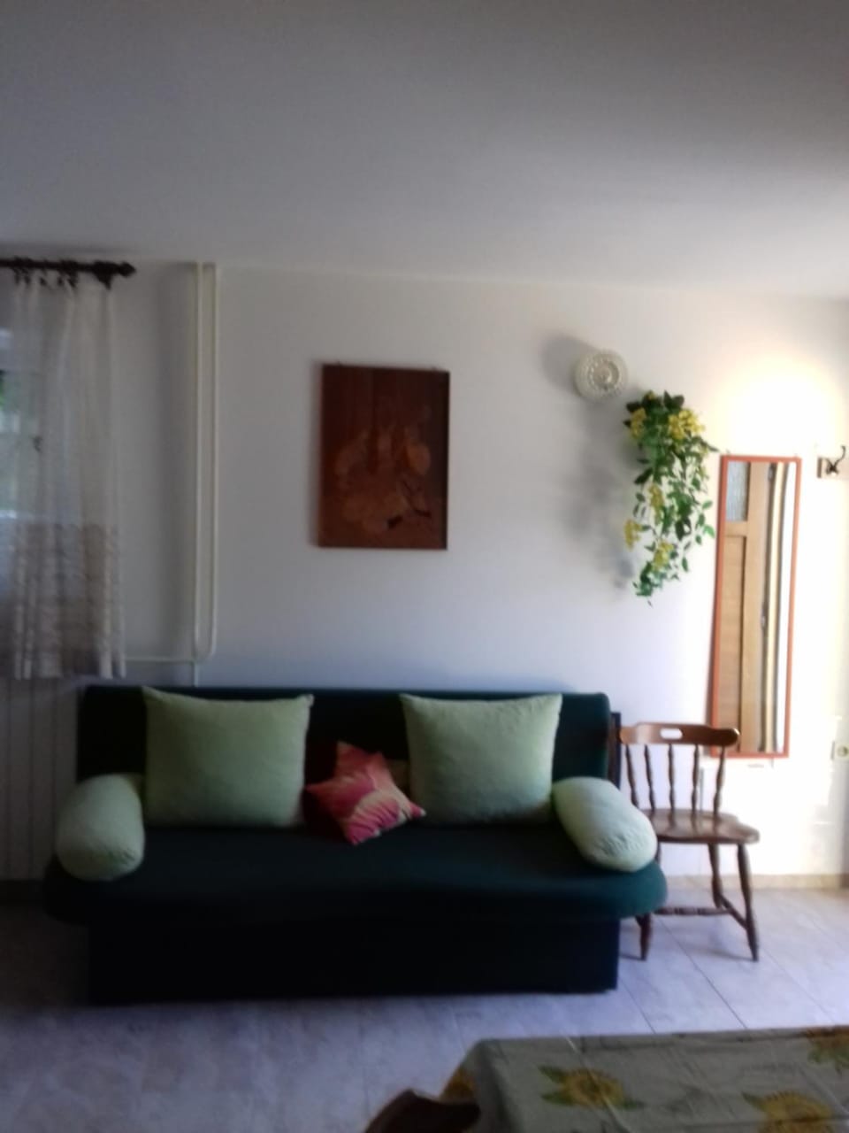Bed, Living room, Seating area