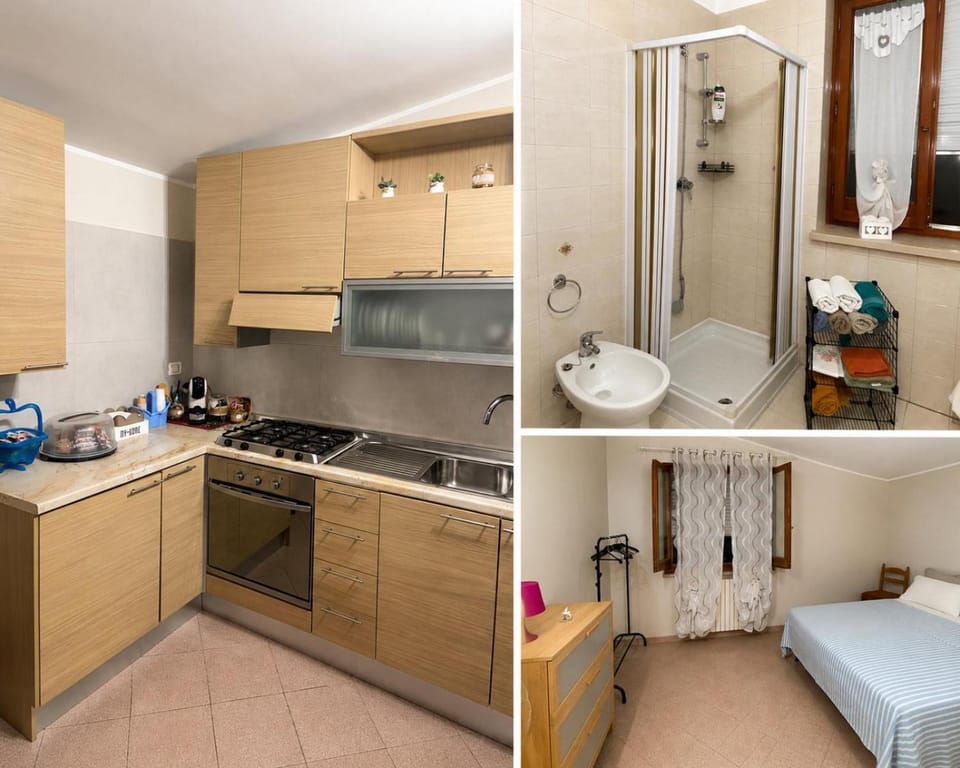 Kitchen or kitchenette, towels