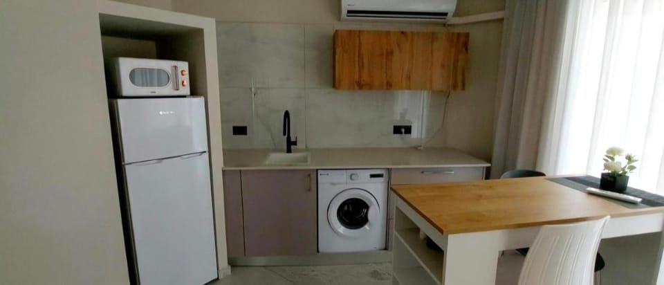 Kitchen or kitchenette, washing machine, air conditioner