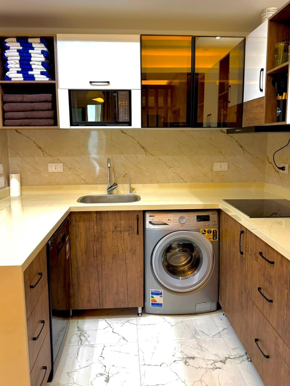Kitchen or kitchenette, washing machine, kitchen, kitchen