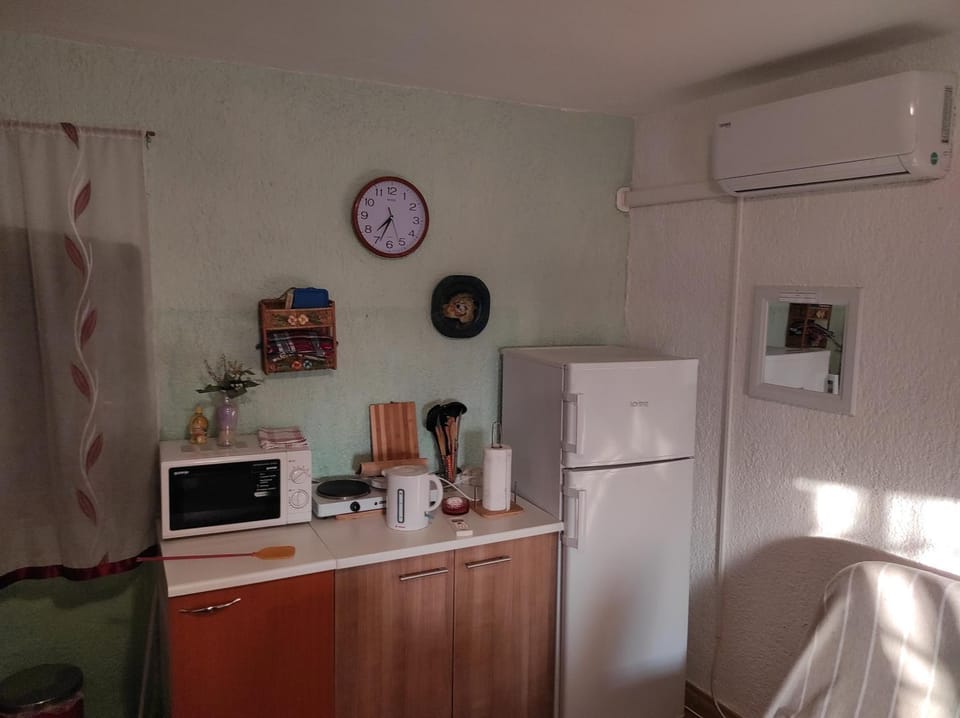 Kitchen or kitchenette, minibar, air conditioner