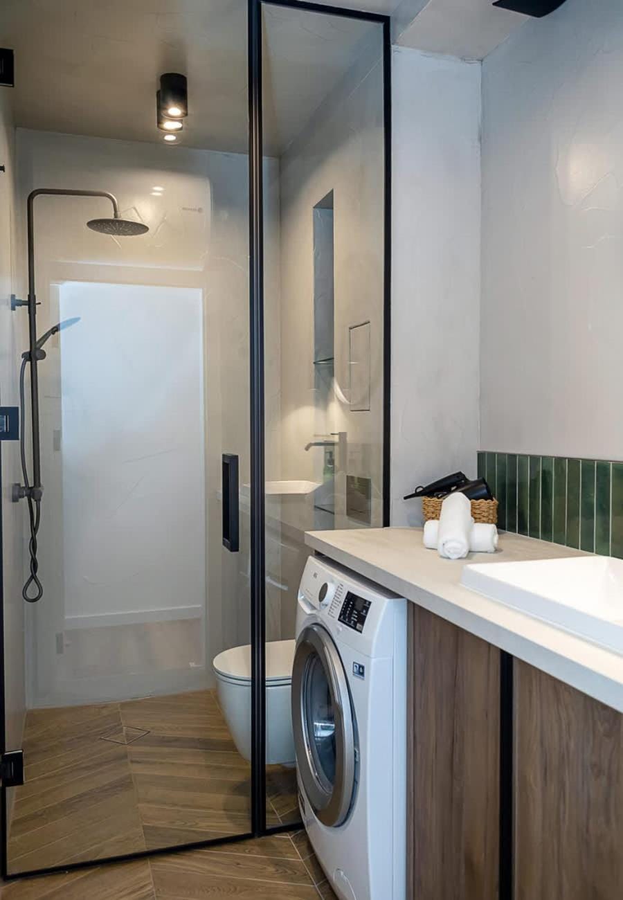 Shower, Bathroom, washing machine