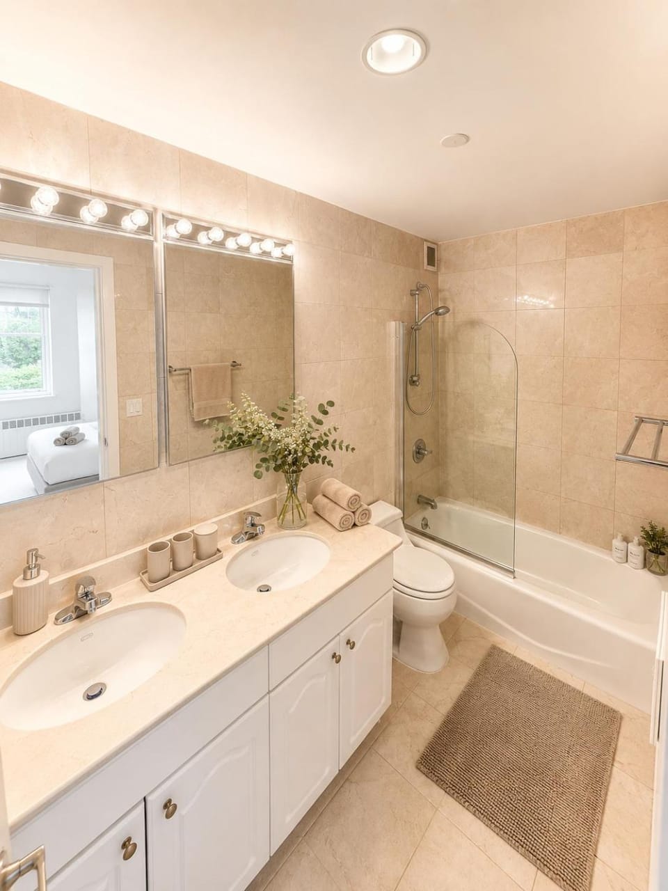Bathroom, Bath, towels