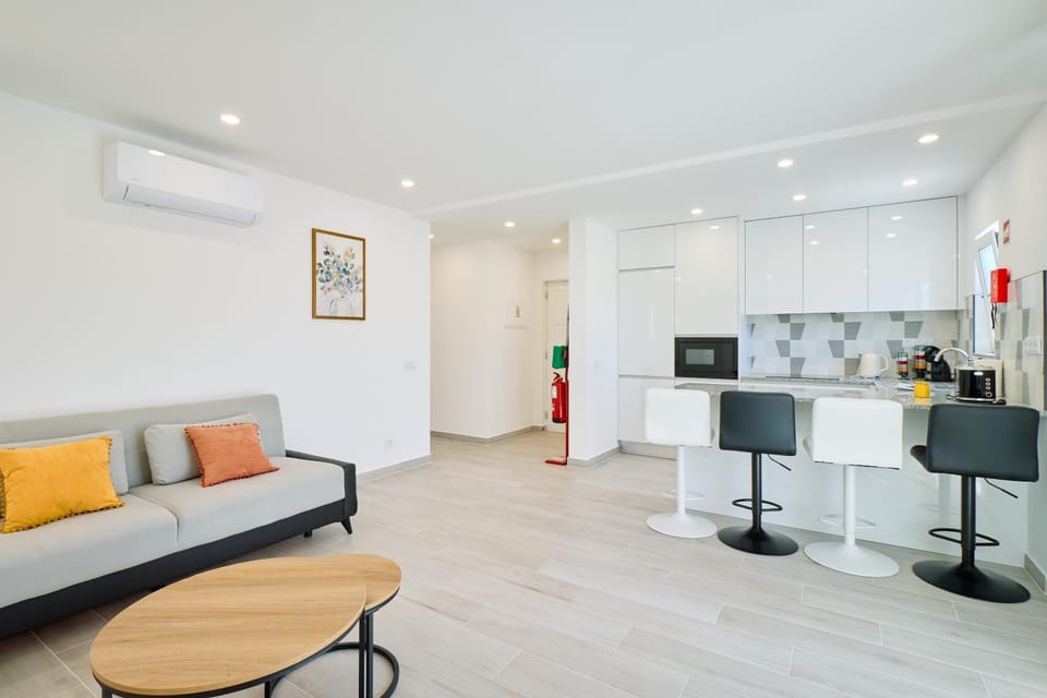 Living room, kitchen