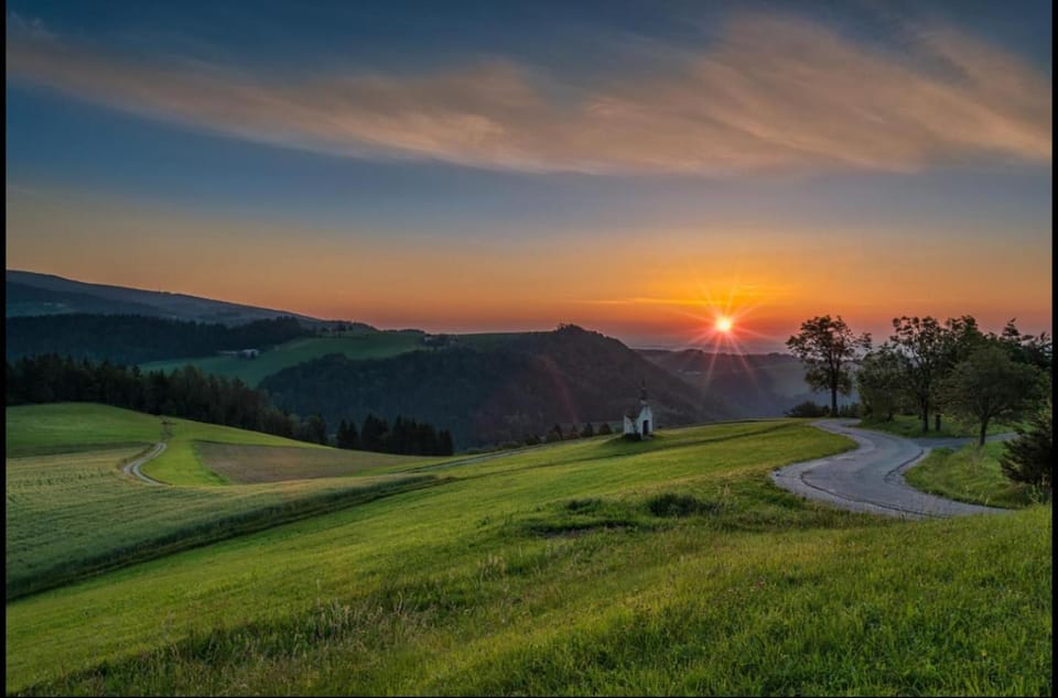 Off site, Neighbourhood, Natural landscape, Summer, Street view, Sunset