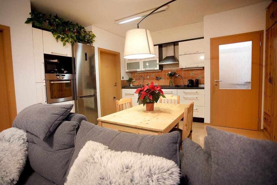 Kitchen or kitchenette, Living room, Dining area, oven, stove