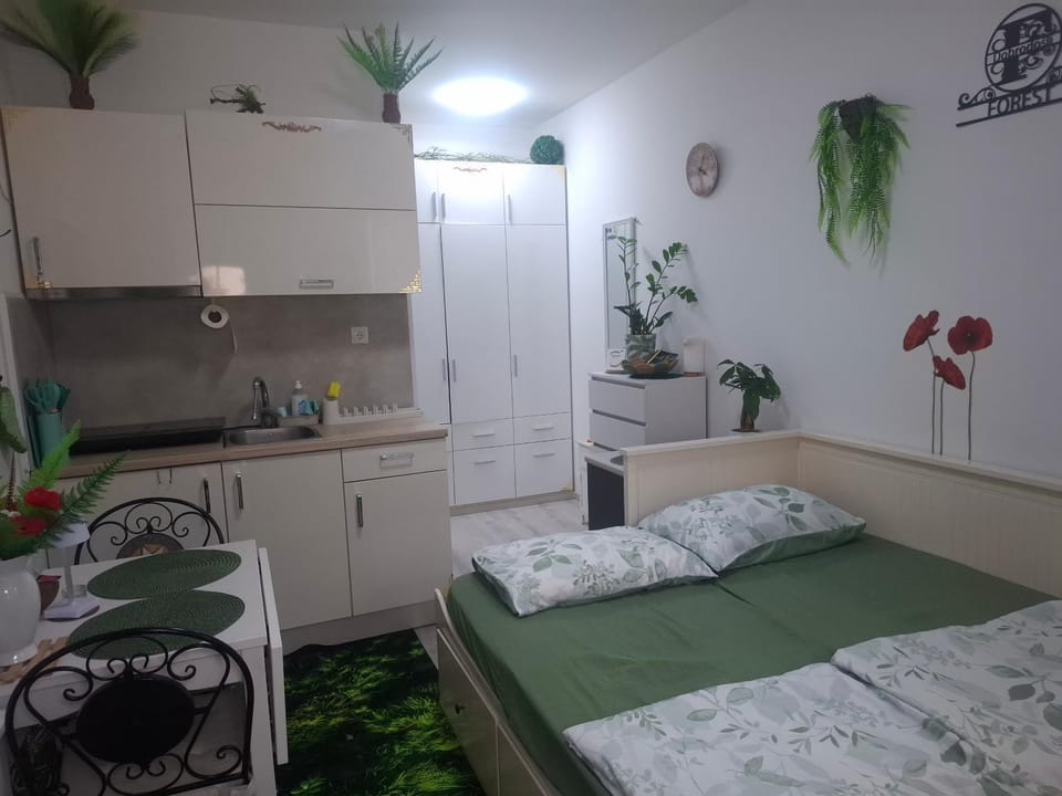Bed, Kitchen or kitchenette, Photo of the whole room, Bedroom, towels