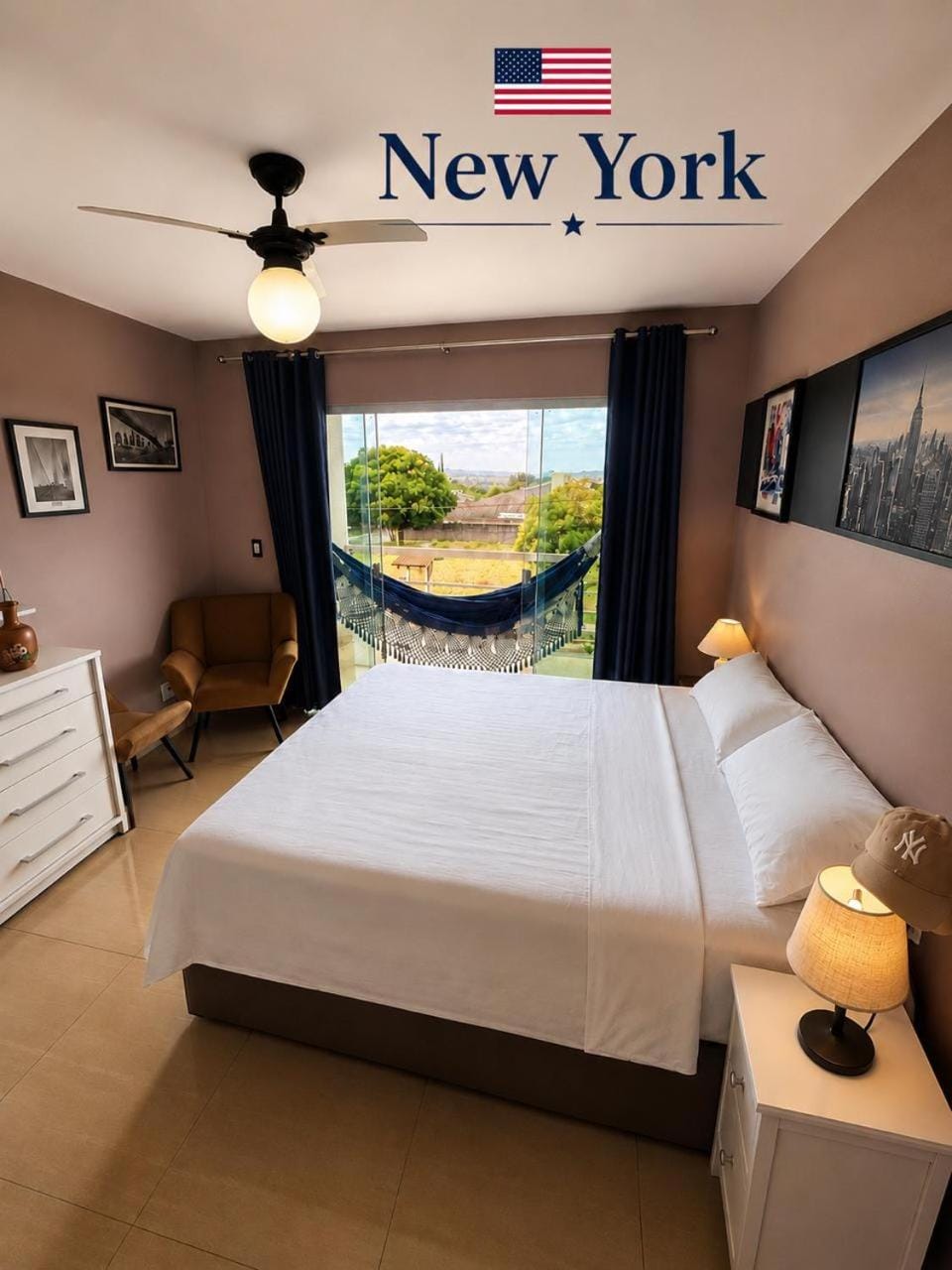 Bed, Natural landscape, Photo of the whole room, Bedroom