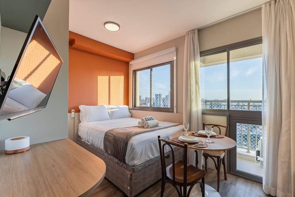 Moderno Studio no Brooklin | Piscina aquecida Apartment in Sao Paulo City