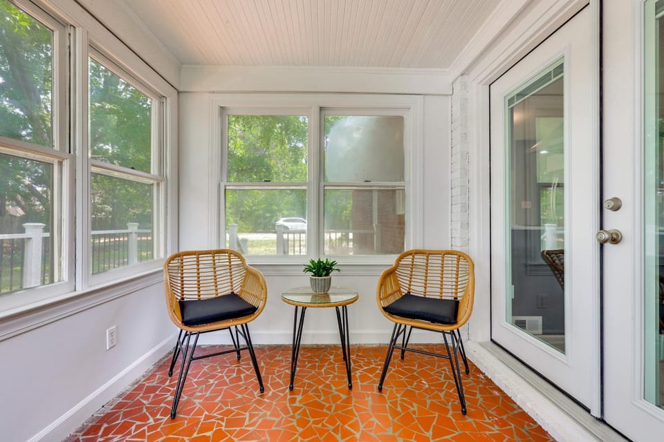 Near ECU! Centrally Located Gem w/ Sunroom & Deck House in Greenville
