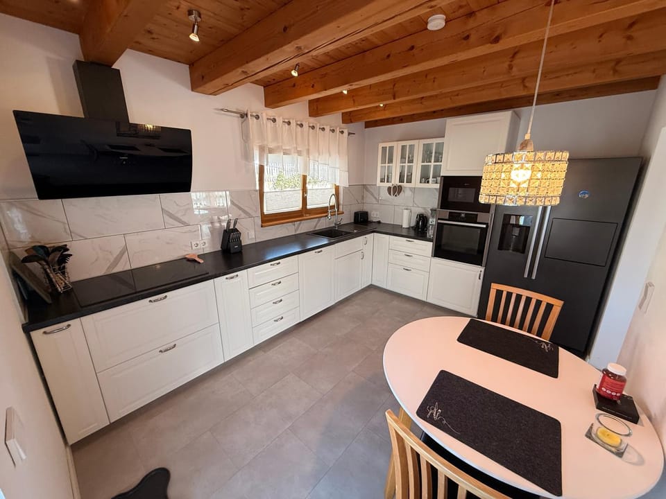Kitchen or kitchenette, stove, kitchen