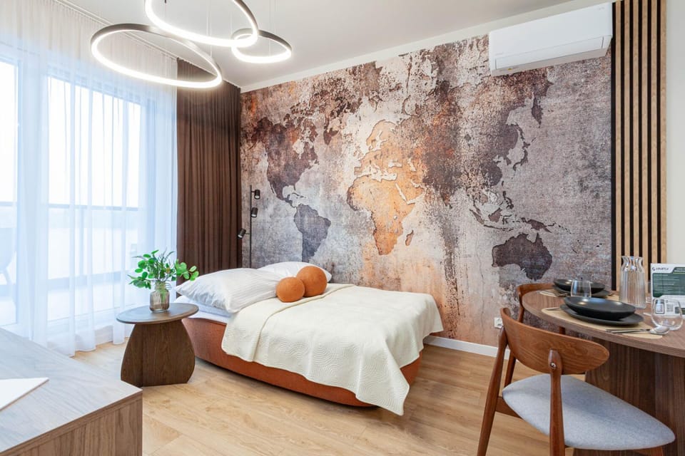 Bed, Balcony/Terrace, Living room, Photo of the whole room, Seating area