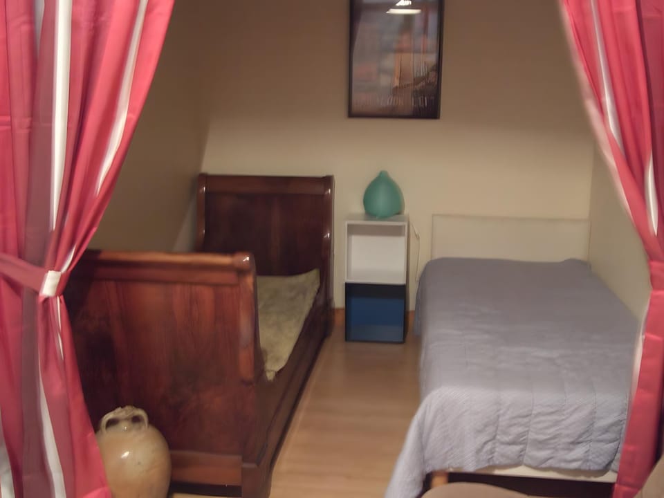 Property building, Living room, Bedroom