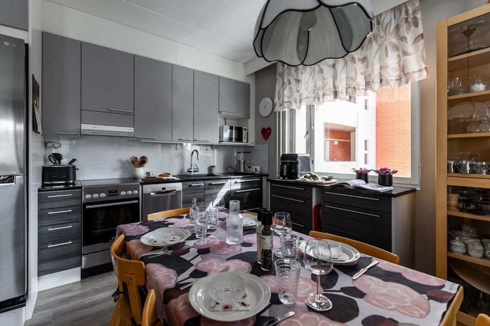 Kitchen or kitchenette, stove, kitchen
