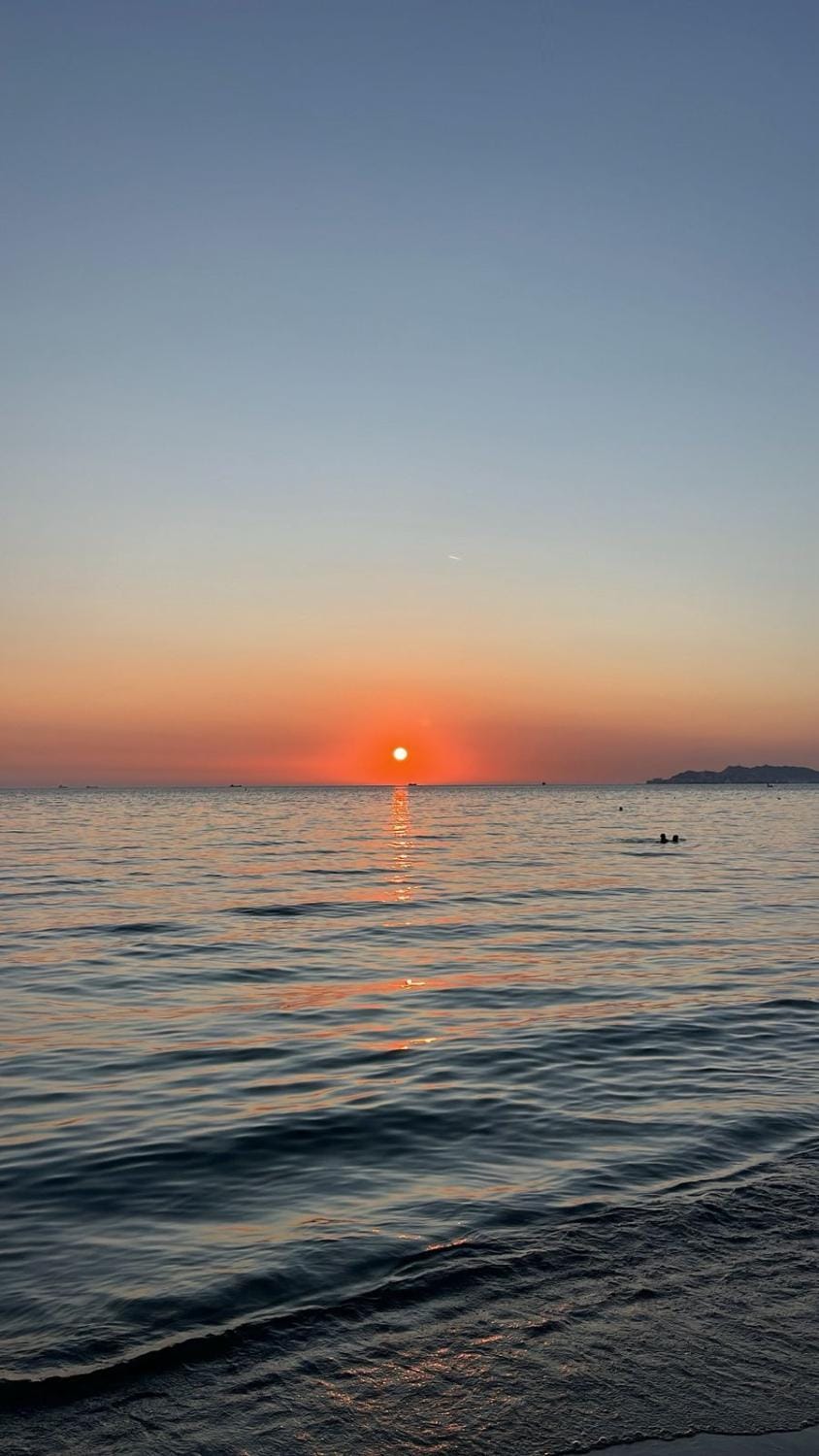 Beach, Sea view, Sunset