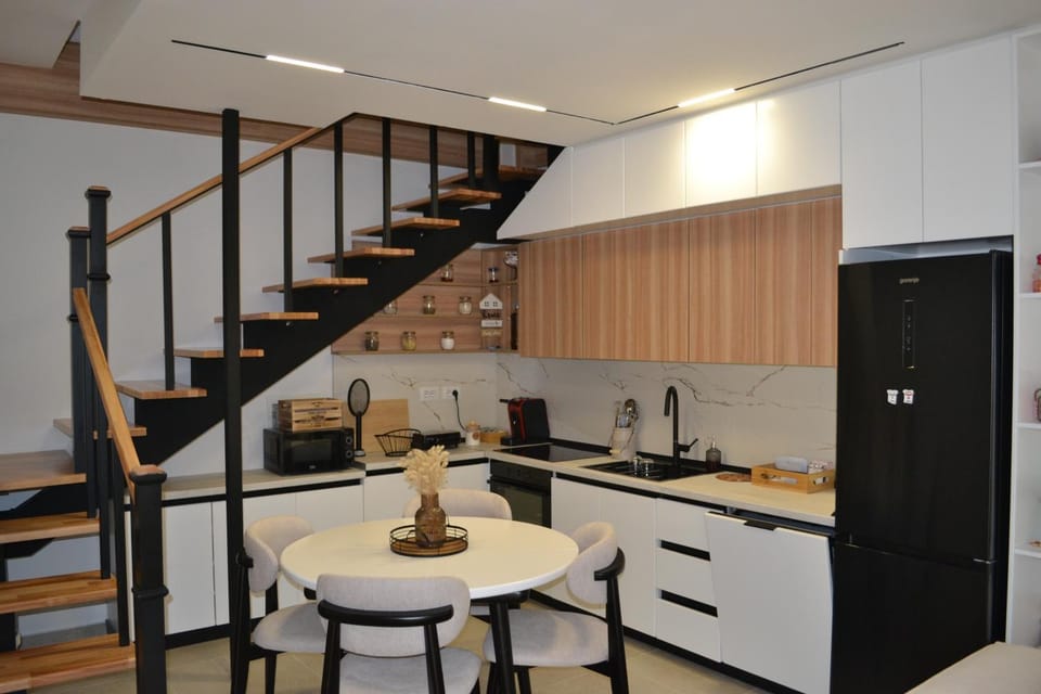 Kitchen or kitchenette, Dining area, Beach, dishwasher, stove