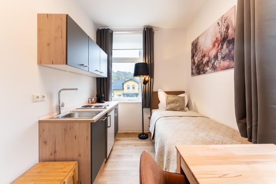 Property building, Living room, Bedroom
