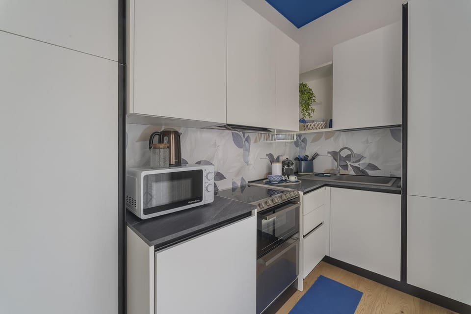 Coffee/tea facilities, Kitchen or kitchenette, oven, stove, washing machine