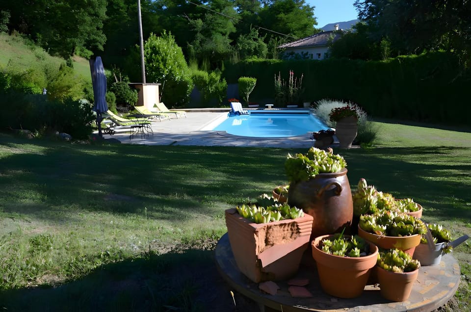 Property building, Living room, Swimming pool
