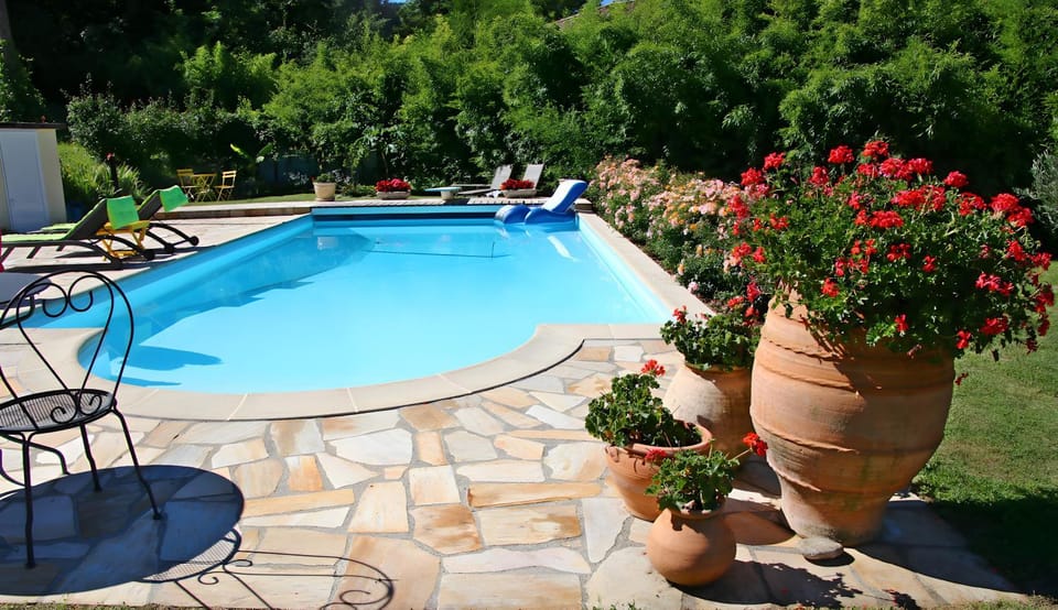 Property building, Living room, Swimming pool