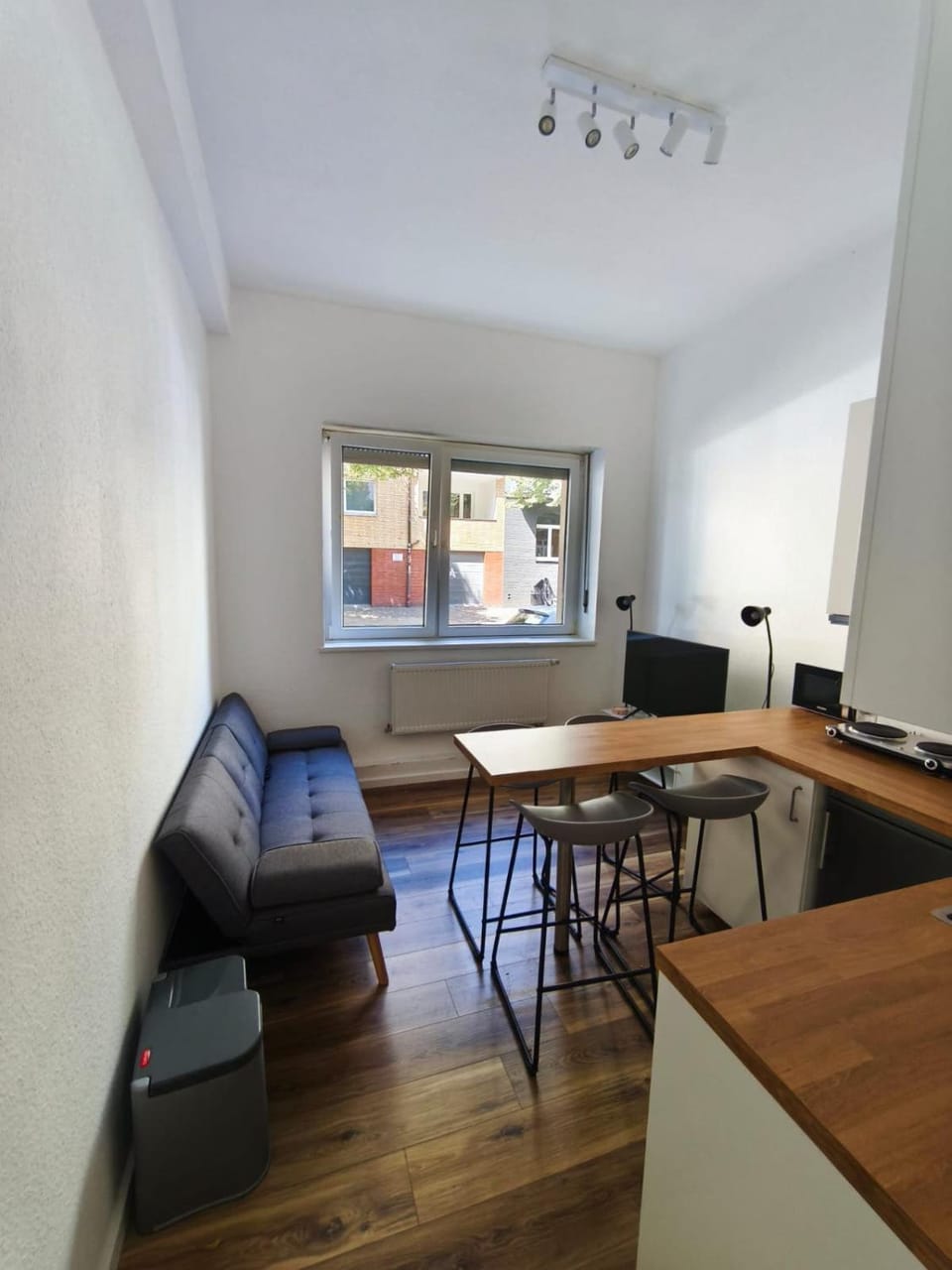 Living room, kitchen