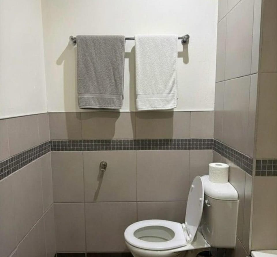 Toilet, towels