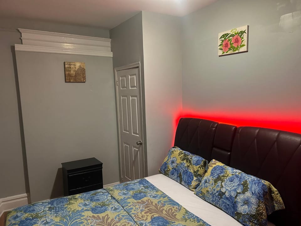 Stylish Red LED Bedroom Bed and Breakfast in Irvington