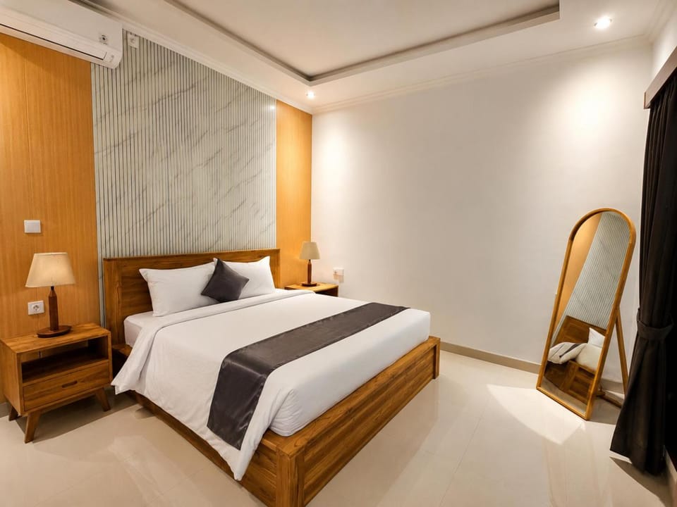 Bed, Photo of the whole room, Bedroom, air conditioner